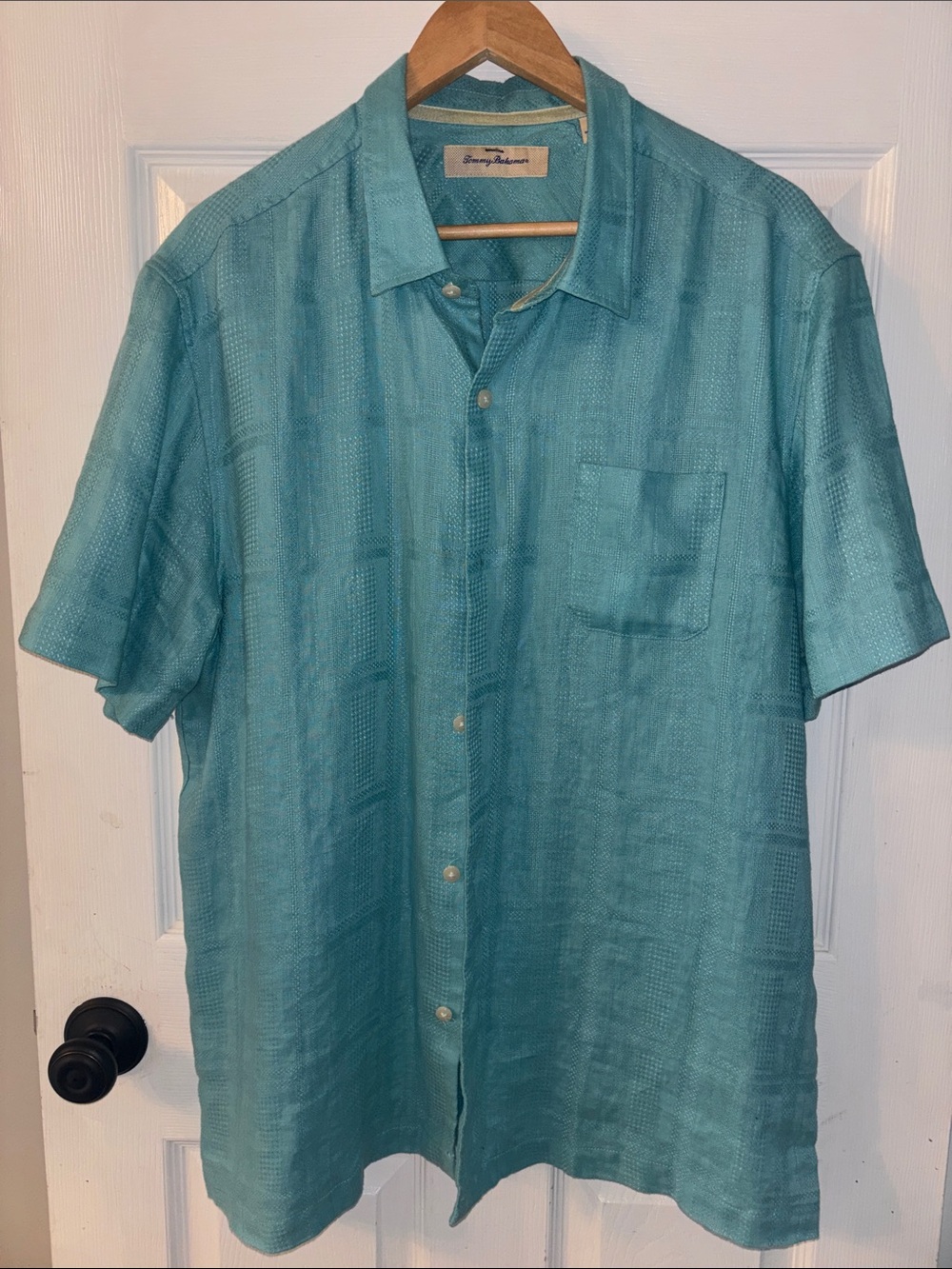 Tommy Bahama Aqua Short-Sleeve Linen Button-Down Shirt